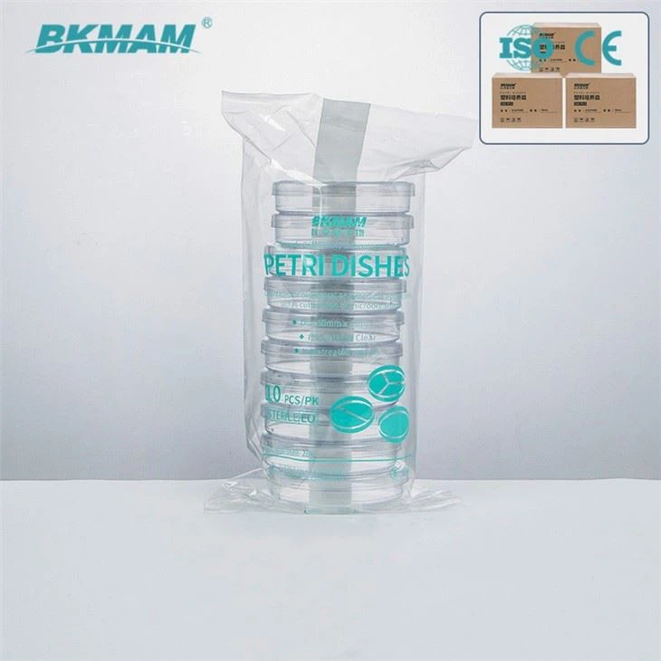 Laboratory High Transparency 90mm Round Plastic Petri Dish EO Sterile