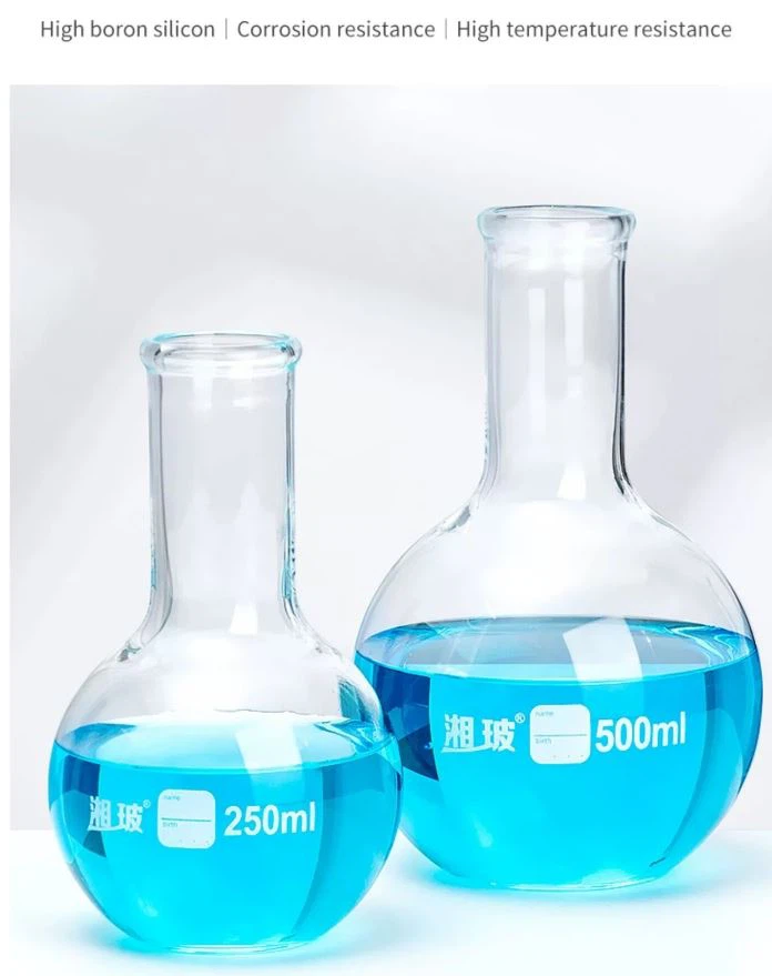 Flat Bottom Flask - Labware Round Bottom Flask Laboratory Flask Laboratory Glassware Borosilicate